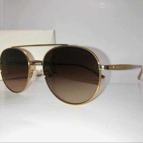 Michael Kors Lon Mk1021 Gold Pilot Sunglasses - Picture 8 of 8